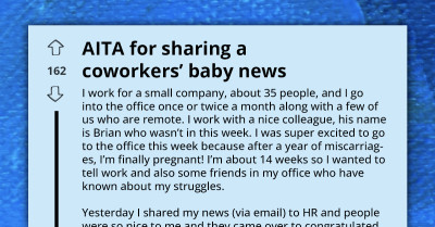 Woman Sparks Office Drama By Accidentally Revealing Coworker's Pregnancy News Before He Was Ready