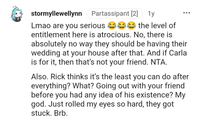 This Redditor rolled their eyes so hard at this statement