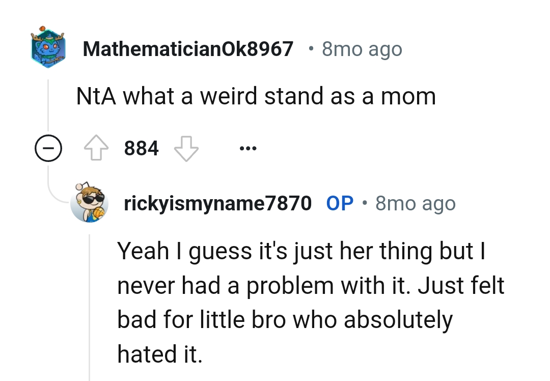 Let's head into the comments section and find out what other Redditors have to say regarding the story