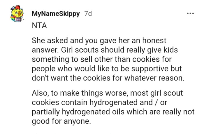 Girl Scouts Should Try to Make Something Else to Sell