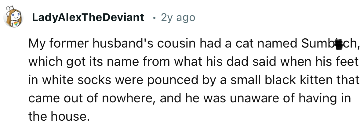 An interesting backstory about this cat’s name