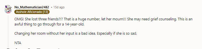 14. Especially if she is so sad.