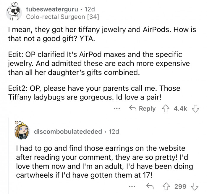 Any 17-year-old would be glad to only receive THAT gift.