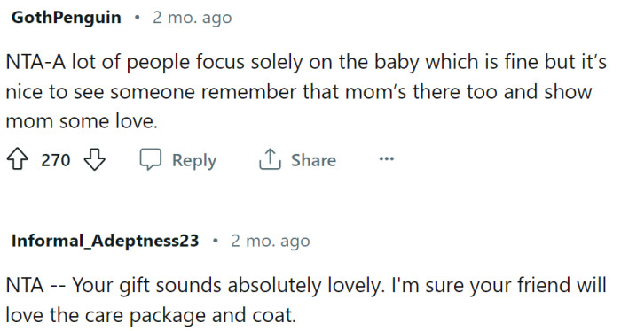 People focus on the baby, and moms are often forgotten