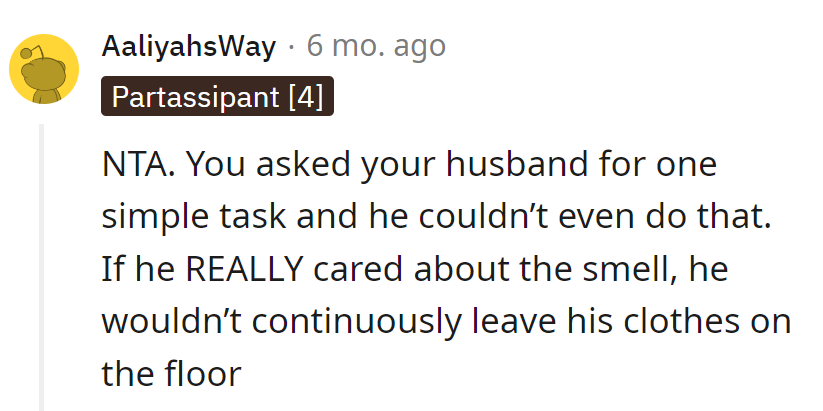 NTA. Requested a laundry miracle, got a disappearing act instead.