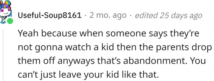 That’s abandonment