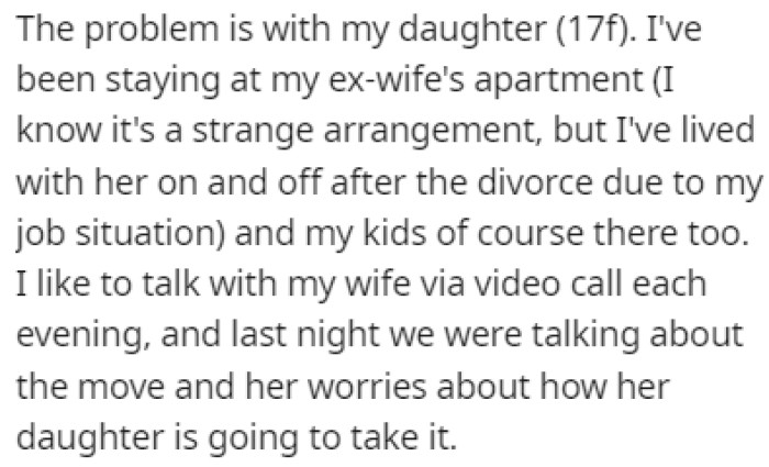 OP was talking about this with his wife when his daughter overheard what he was saying