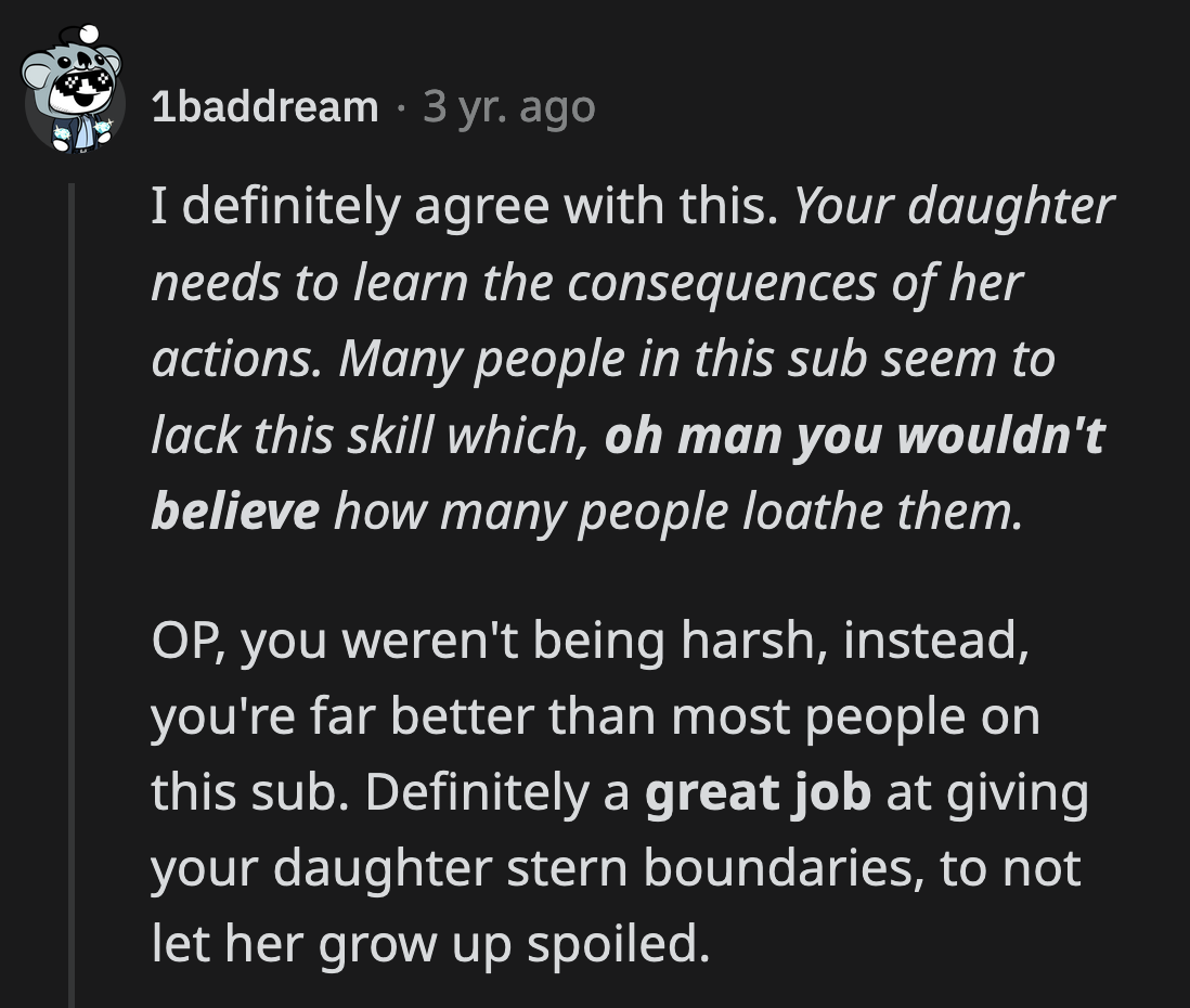 OP was right to correct their daughter's behavior at such an early stage.
