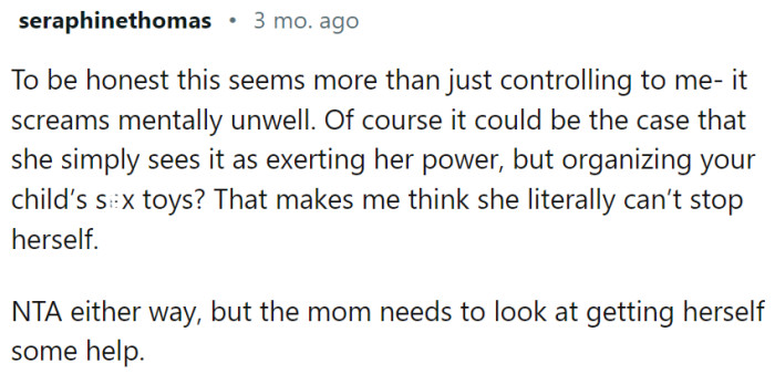 She is exerting her power.