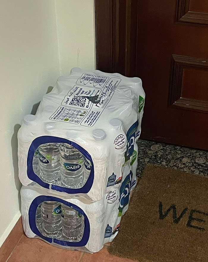 49. In Dubai, People Keep Bottles Of Water Outside For The Delivery Guys