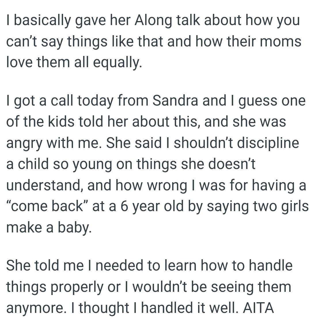 OP's daughter said she shouldn’t discipline a child so young on things she doesn’t understand