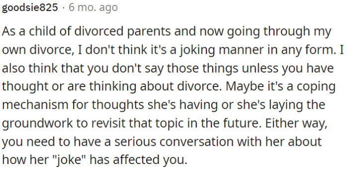 It's important for OP to have a serious conversation with her about how her 