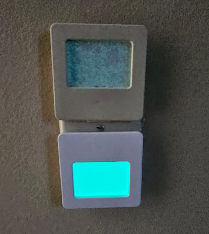 "My Lime Lite Night Light I've Had Plugged In Since The 90s Compared To A Brand New One I Plugged In Today."