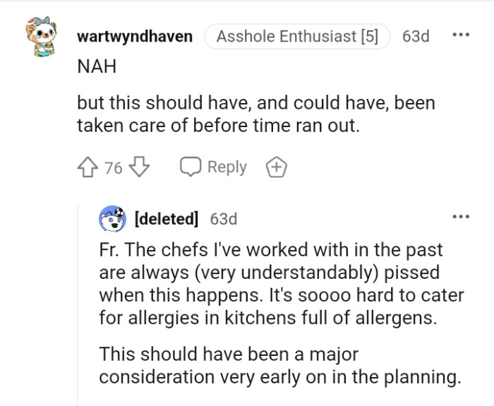 It's so hard to cater to allergies in the kitchen.