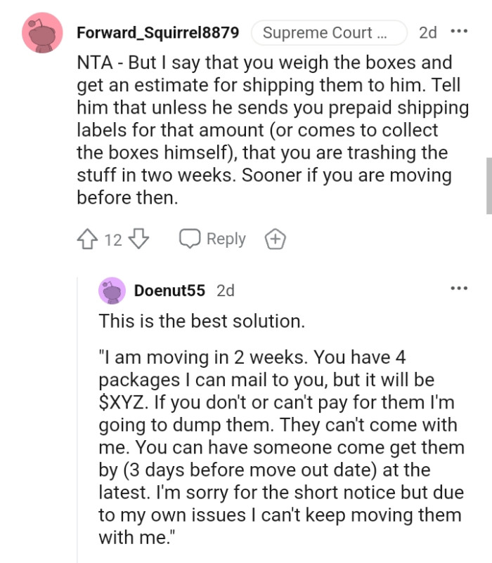 The OP is trashing the stuff in two weeks