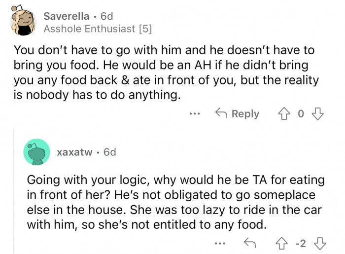 Neither is expected to fulfill the other's expectations.