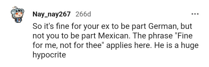 OP's Ex Is a Huge Hypocrite