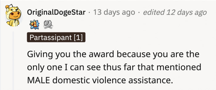 The major issue of male domestic violence assistance comes to light