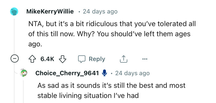 “NTA, but it’s a bit ridiculous that you’ve tolerated all of this till now.”