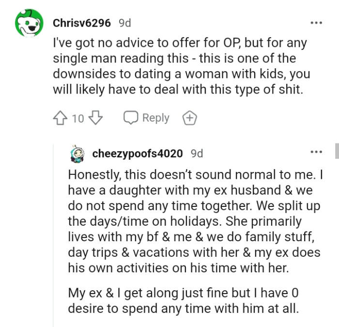 One of the downsides to dating a woman with kids