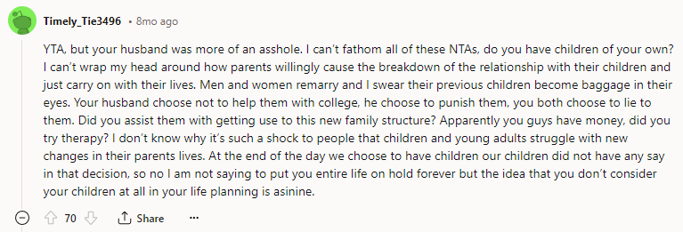 YTA, but your husband was more of an asshole.