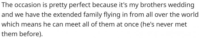 It is a wonderful occasion - a wedding