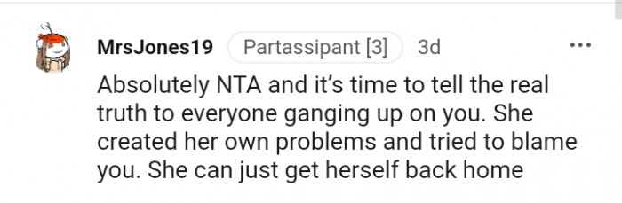 She created her own problems