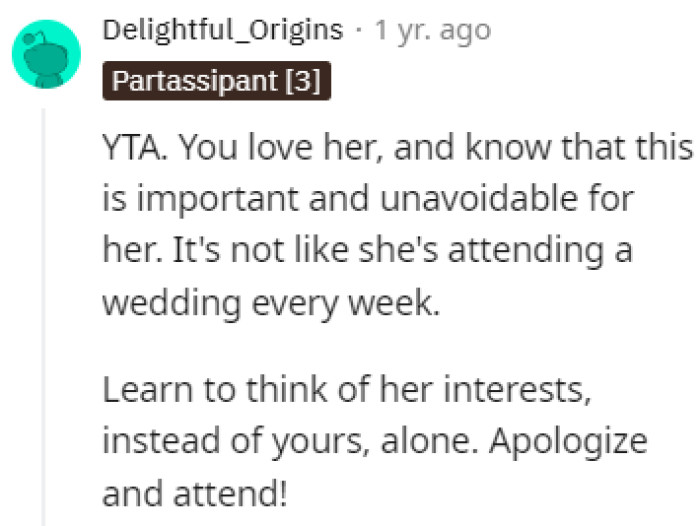 Apologize and Attend