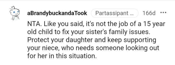 The OP Should Protect Her Daughter and Keep Supporting the Niece