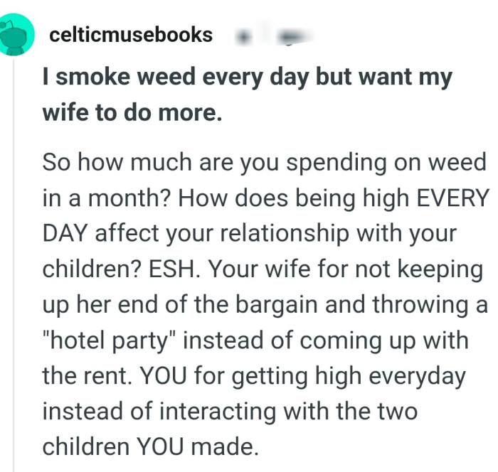 The OP is getting high everyday?