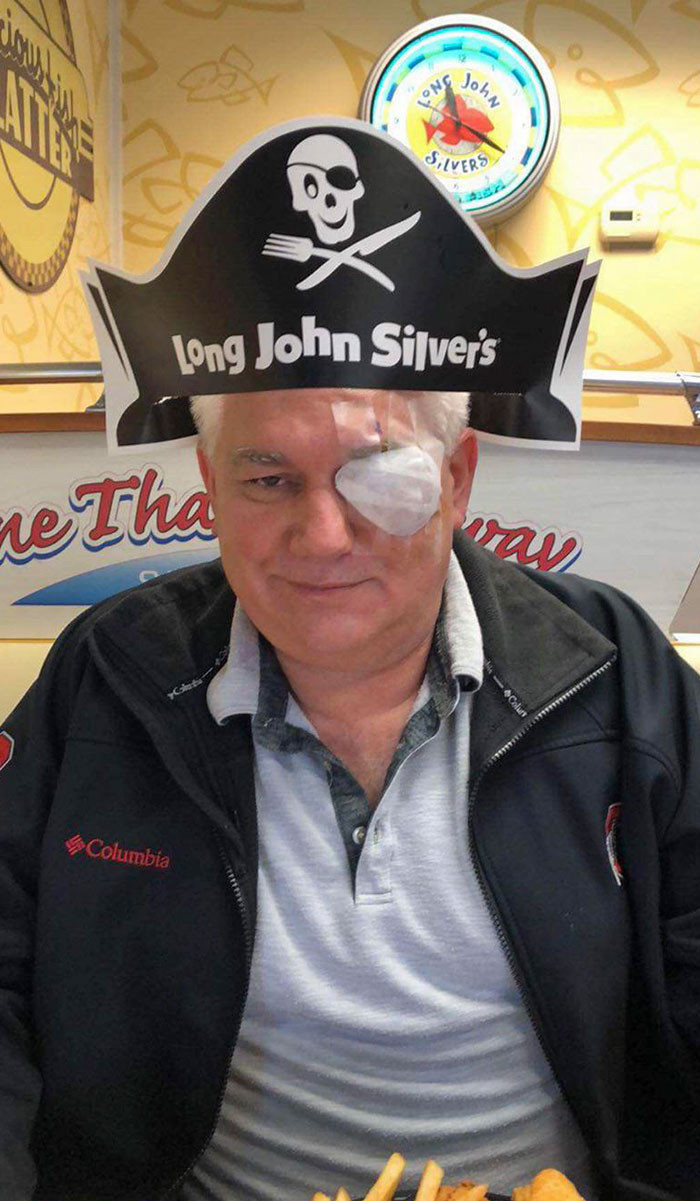 27. Dad after eye surgery goes here for lunch!