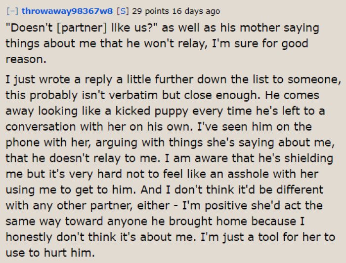 OP actually responded to this comment and gave us some extra input on their situation and the dynamic that their family shares.