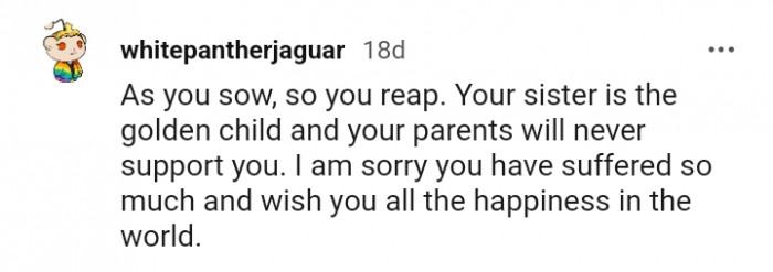 This Redditor is sorry the OP has suffered so much