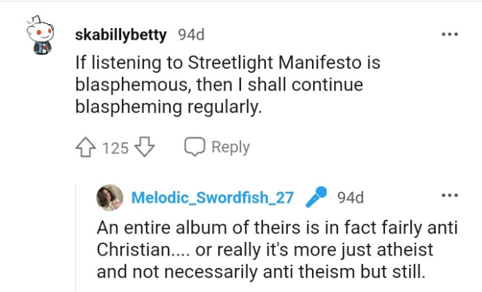 This Redditor doesn't mind blaspheming on a regular