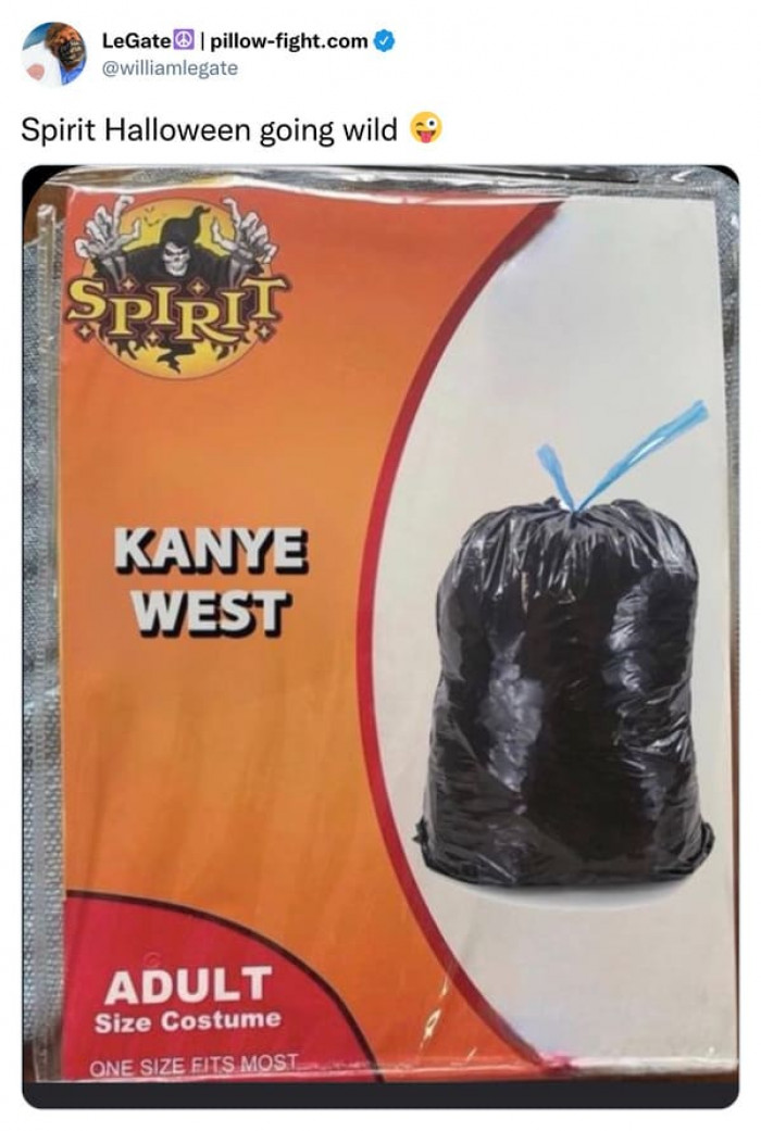 22. A Fake Spirit Halloween Costume of Kanye West