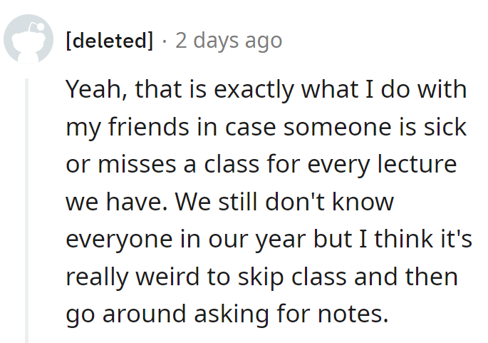 Skipping Class to Ask for Notes Is Like Skipping the Race and Asking for the Medal. Weird Flex!