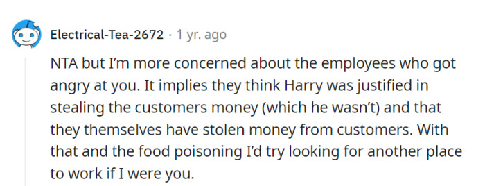 They're no AH, but those coworkers seem to have an unusual idea of workplace camaraderie—maybe it's time for a career menu change!