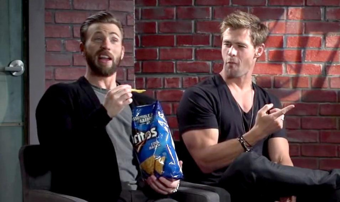 12. Chris Evans and Chris Hemsworth