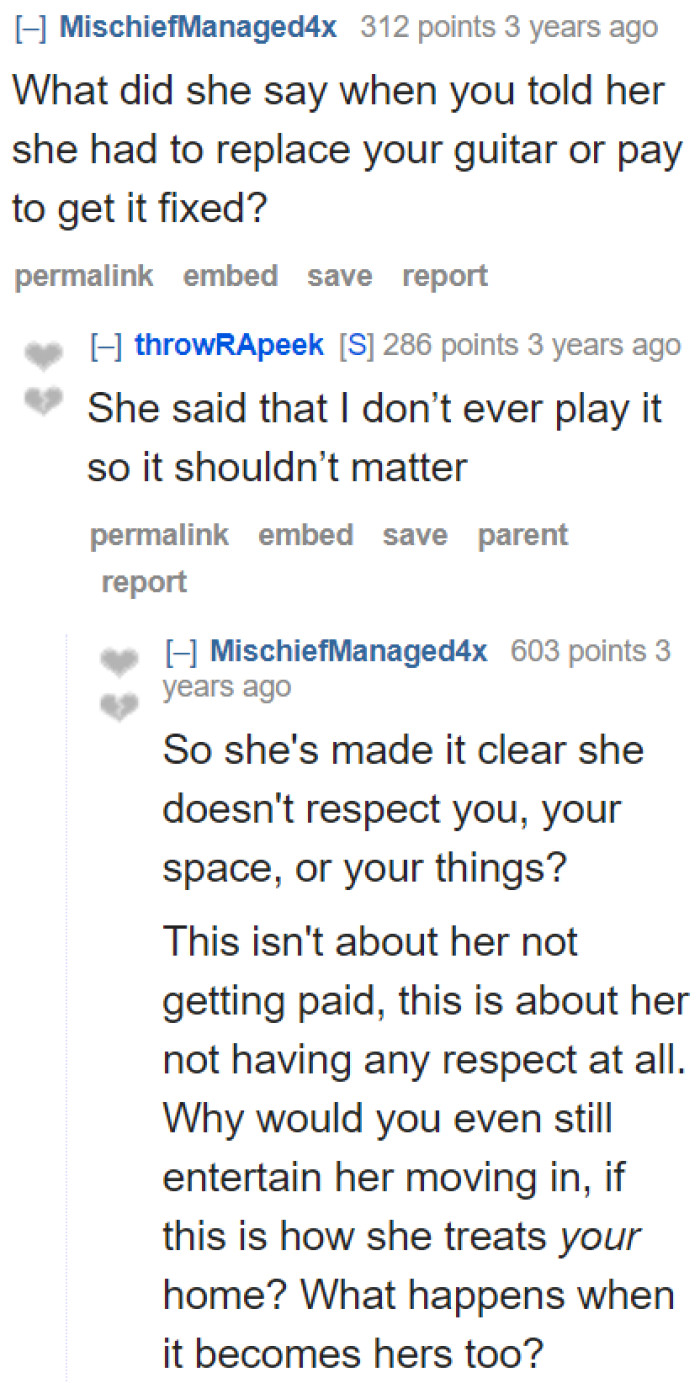 Just from the words of his girlfriend, it's clear that she has no respect for him.