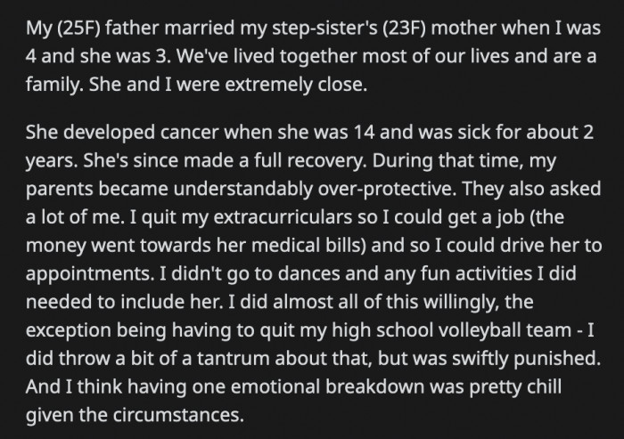 OP's sister tattled to their parents who then called OP to inform her how disappointed they were that she wasn't supporting her sister's relationship