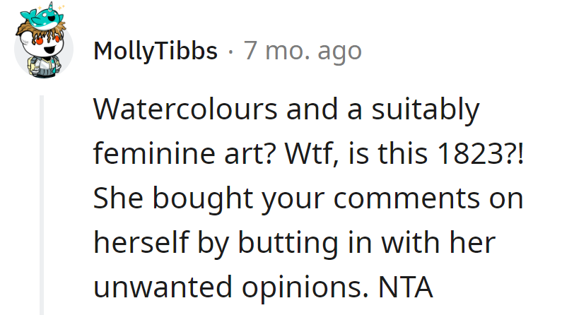 Sydney's watercolors suggestion in 2023? She crashed the critique party, and their comments were just the RSVP.