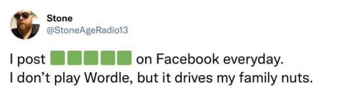 16. What this tweep does that drives the family nuts