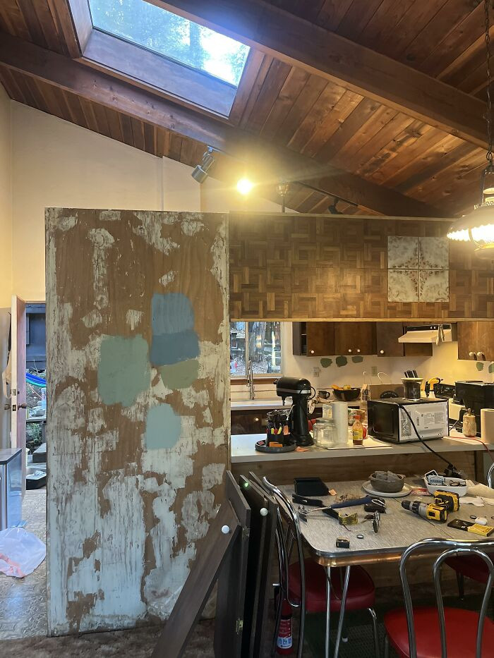 Easy Ideas For The Back Of This Cabinet?
