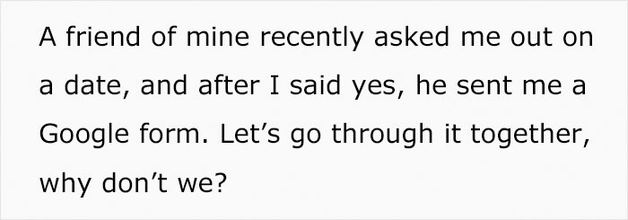 Here's how she begins the story with a little backstory.