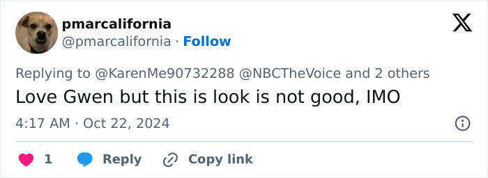 This look is not good