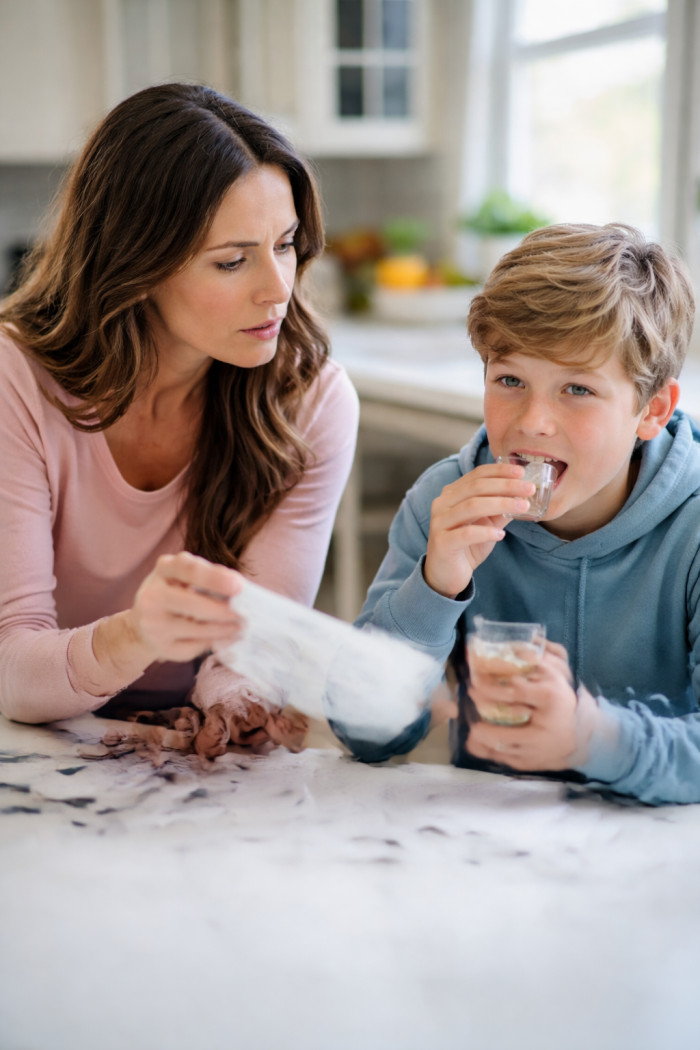 The issue popped up when she noticed her stepson constantly crunching ice and brushed off her warnings about tooth damage.