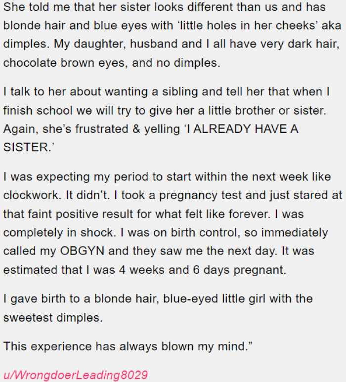 A daughter's prediction