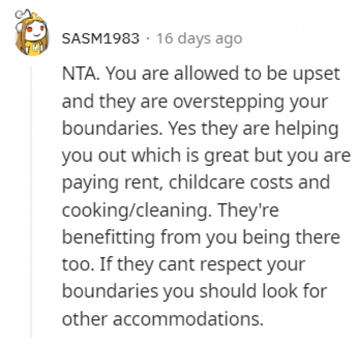 OP's pulling her weight