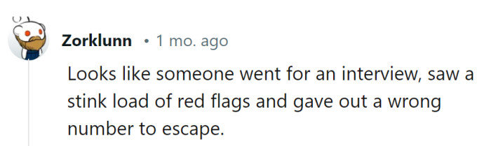 A stink load of red flags, indeed!