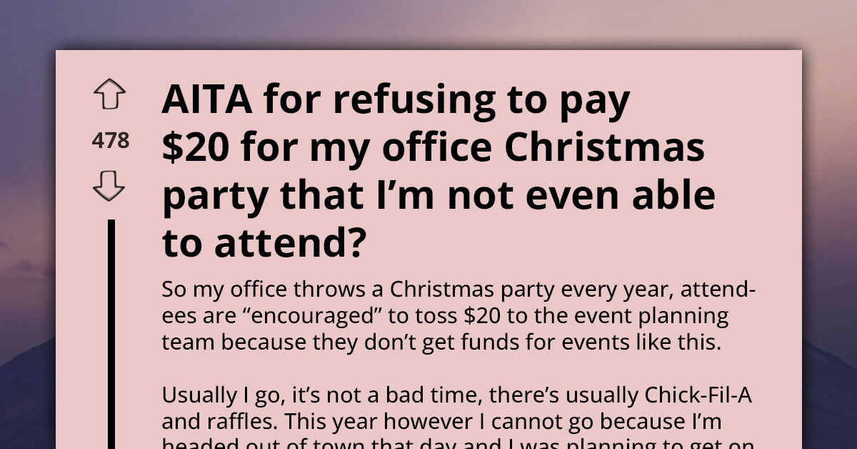 Redditor Faces Office Backlash After Declining Party Contribution, Coworkers Call Them “Greedy”
